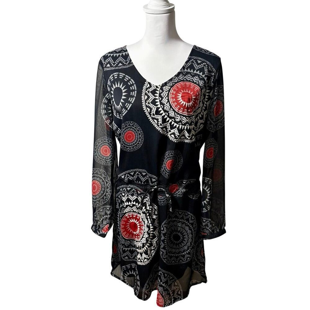 Desigual Boho Mandala Print Dress ✨ Size 40 - Picture 3 of 12